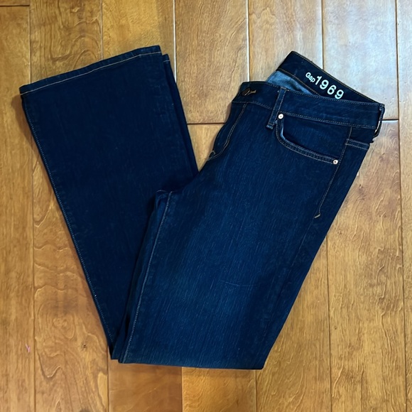 Gap Perfect Boot Jeans Size 30s Dark Wash Mid-Rise Classic Preppy Casual Work - Picture 10 of 12